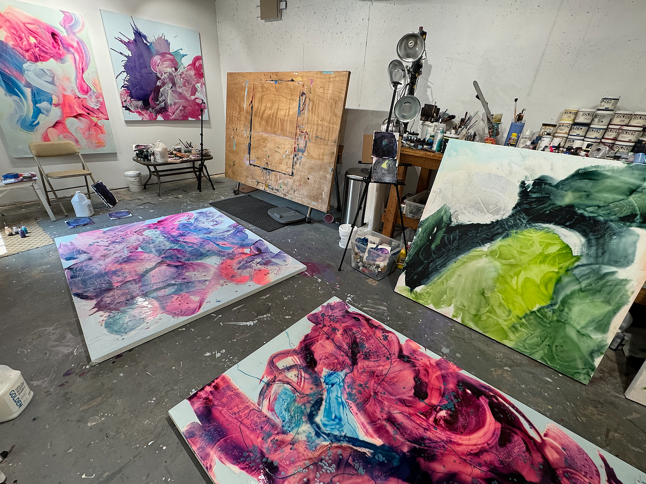 Artwork in the studio