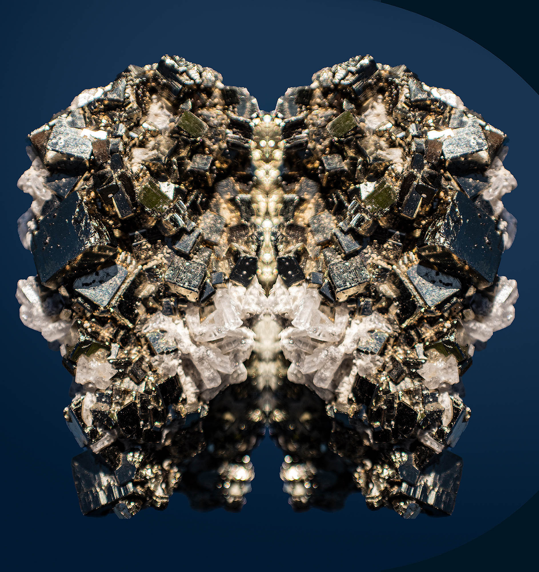 Pyrite rites, 2019, 46'' × 50" Digital art, Fuji Crystal DP II Photo Print under ¼" (8 mm) thick Acrylic Glass with aluminum Dibond backing