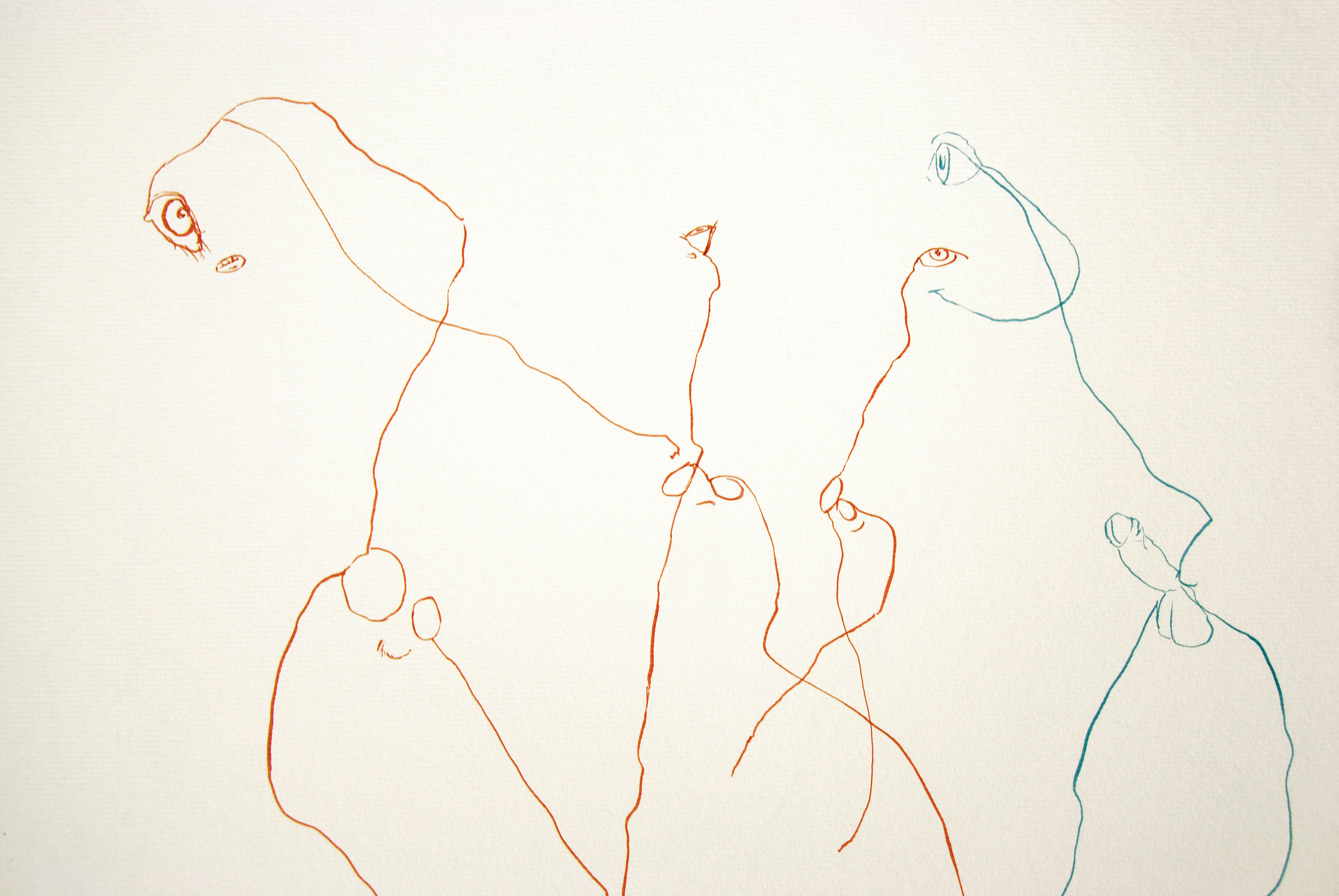 eyes, 12" h x 18" w, 2012 Ink on archival paper