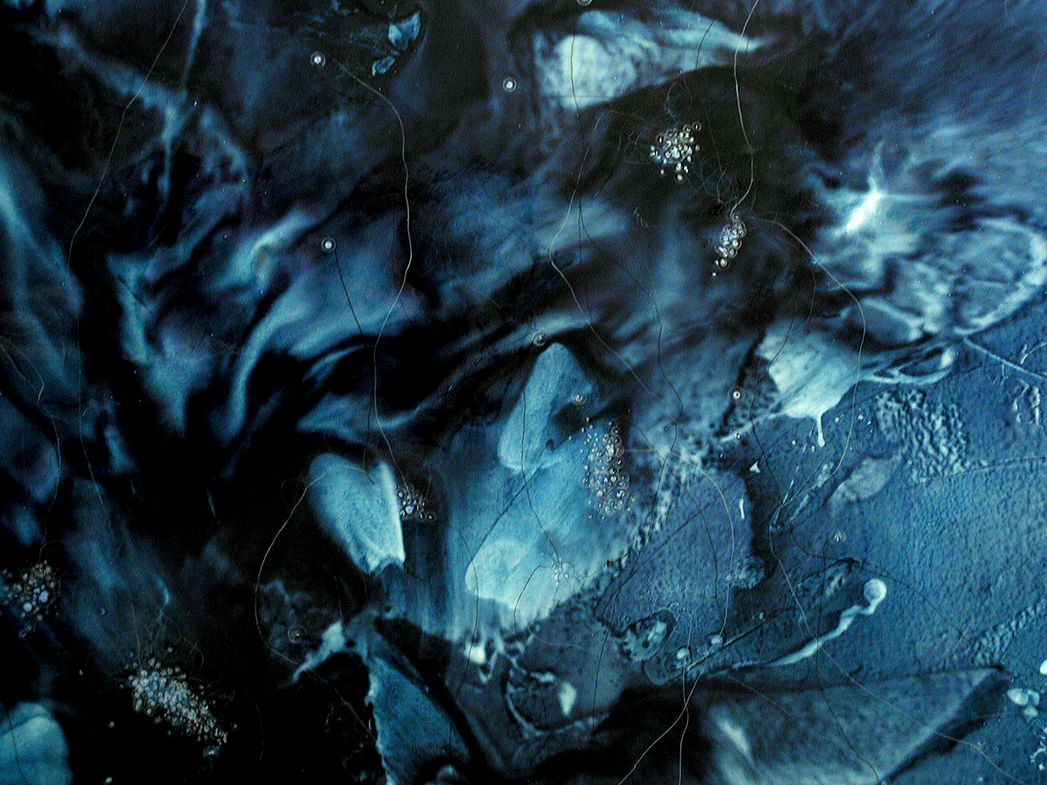 Marea Alta II, detail, 46" x 78", 2002, watercolor, acrylic, ink on linen