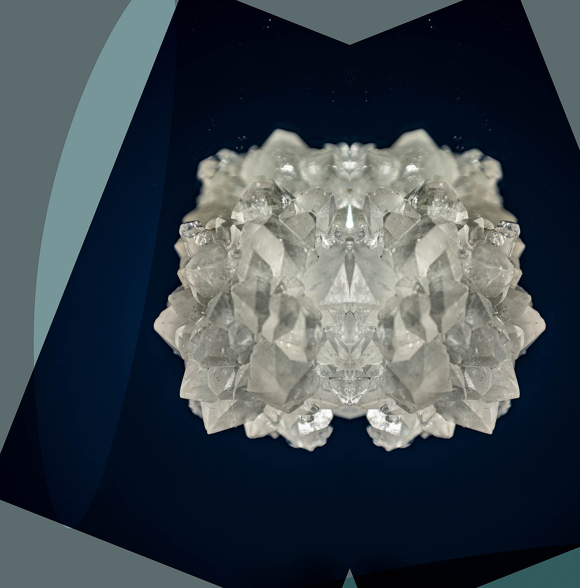 Anandalite Aurora Quartz, 2019, 48'' × 50" Digital art, Fuji Crystal DP II Photo Print under ¼" (8 mm) thick Acrylic Glass with aluminum Dibond backing