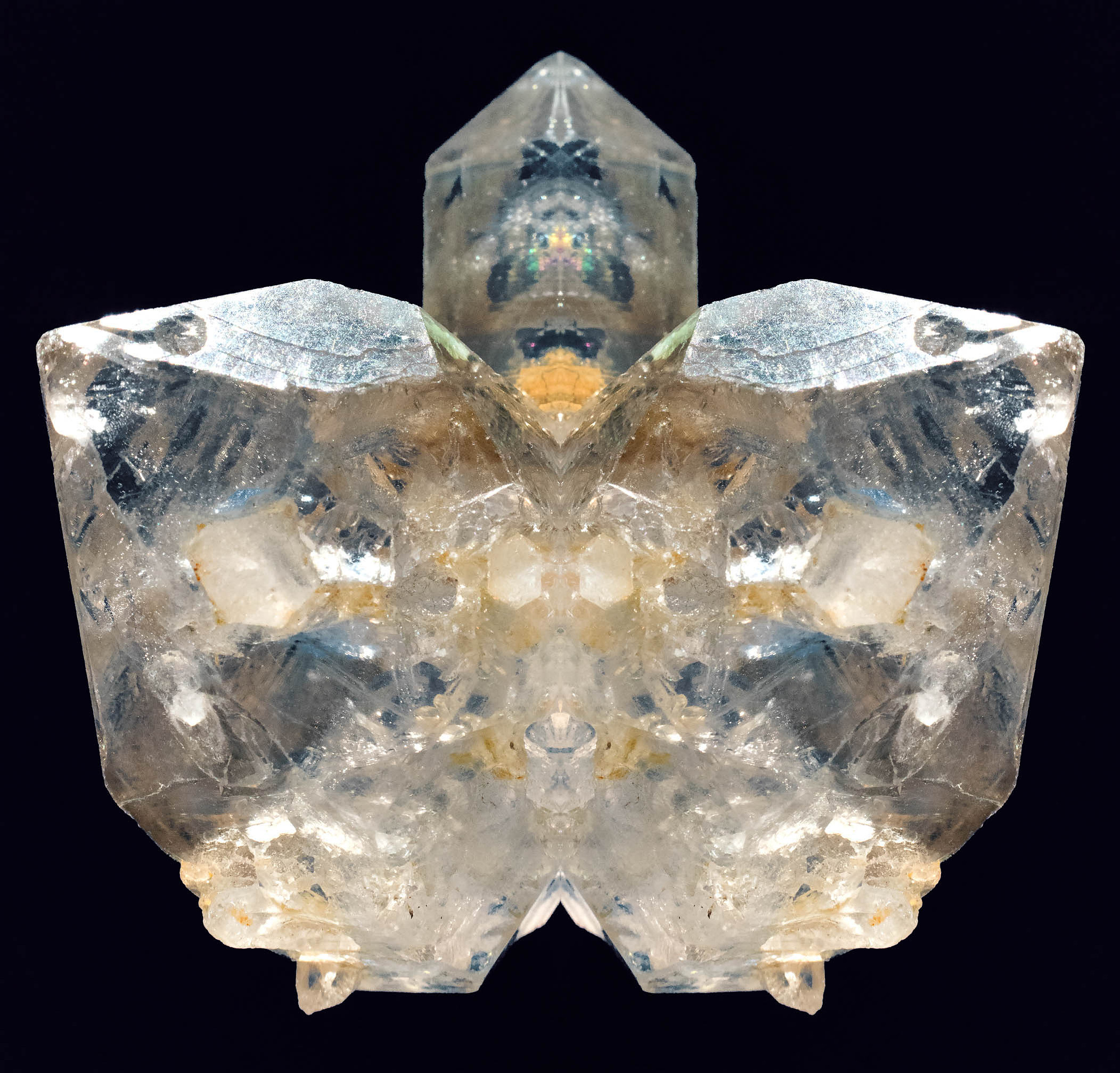 Seated Crystal Quartz Goddess, 2017 Digital art, 40″ x 40″ Fuji Crystal DP II Photo Print under ¼” (8 mm) thick Acrylic Glass with aluminum Dibond backing