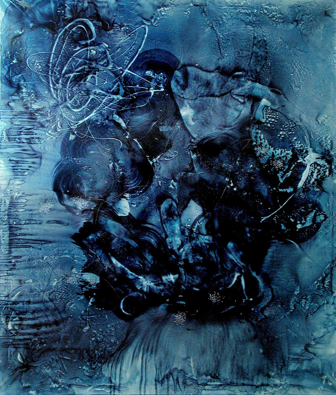 Marea Alta I, 84" x 72", 2002, watercolor, acrylic, ink on linen