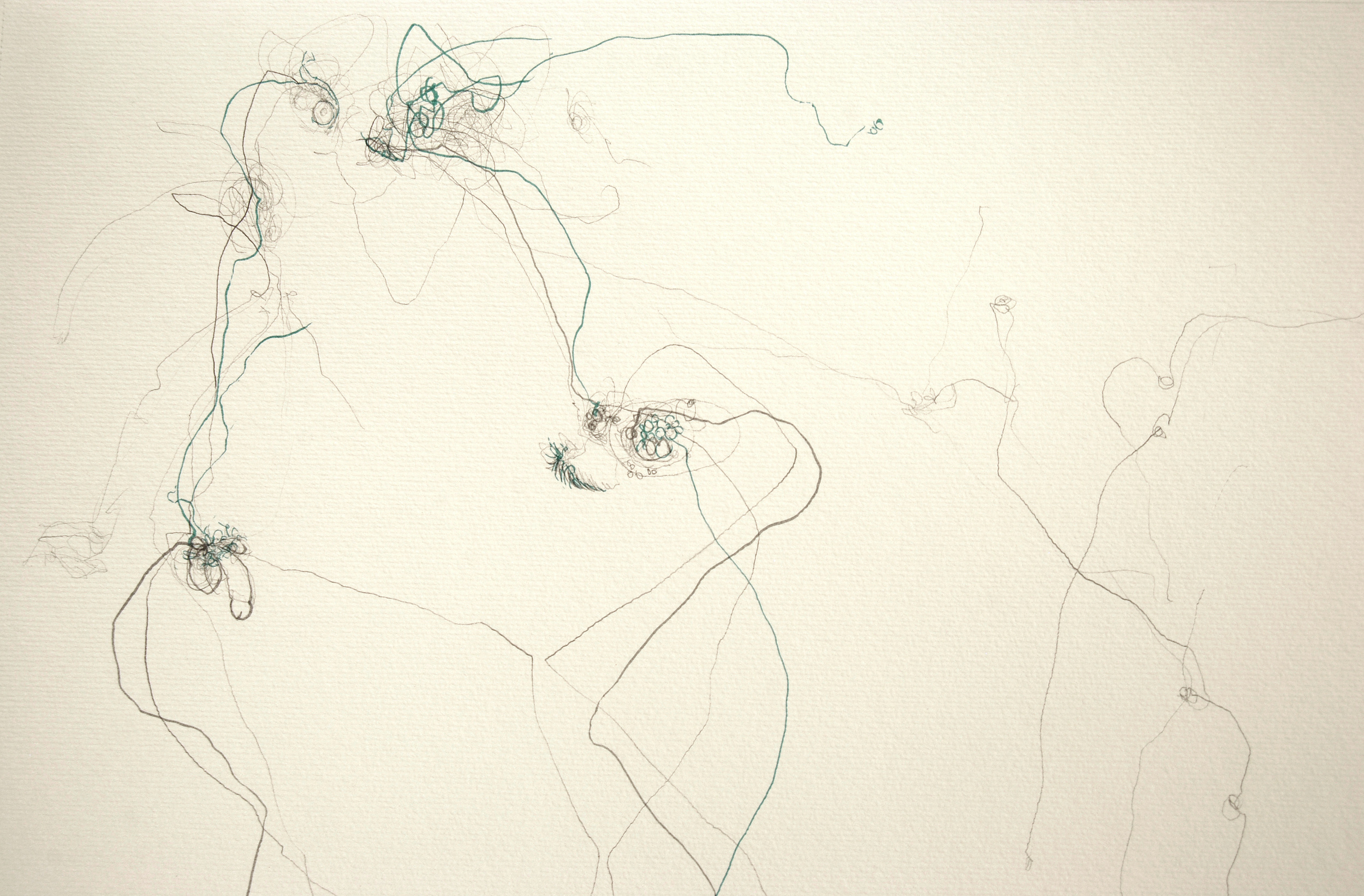Untitled, 12" h x 18" w, 2012, Ink on paper